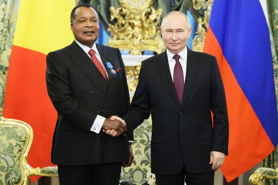 Президент Владимир Путин встретился с президентом Конго Дени Сассу-Нгессо