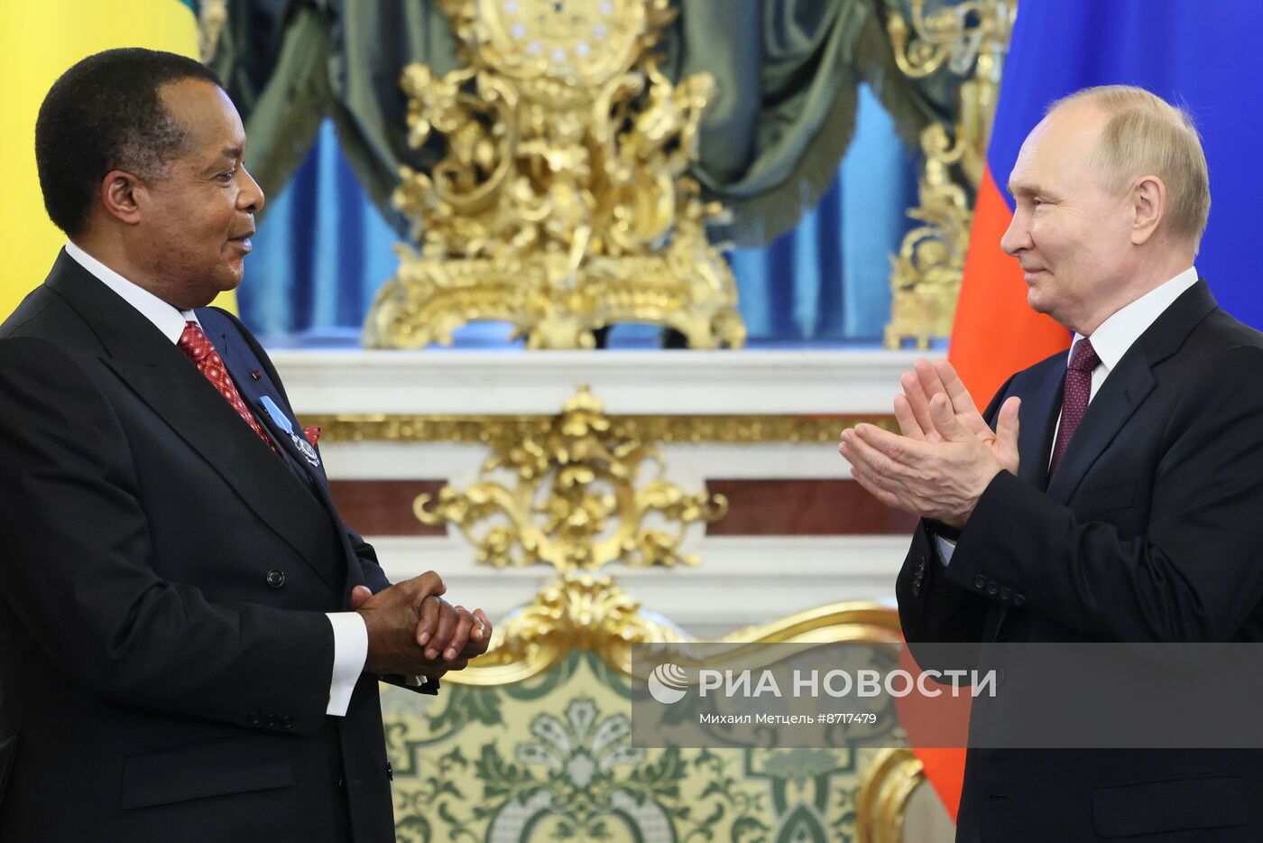 Президент Владимир Путин встретился с президентом Конго Дени Сассу-Нгессо
