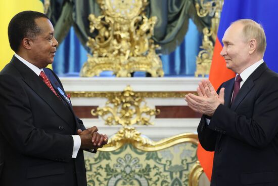 Президент Владимир Путин встретился с президентом Конго Дени Сассу-Нгессо