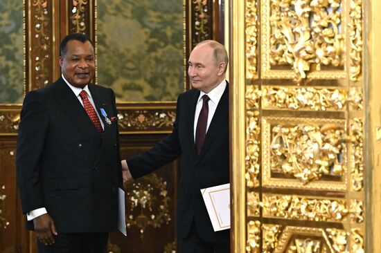 Президент Владимир Путин встретился с президентом Конго Дени Сассу-Нгессо