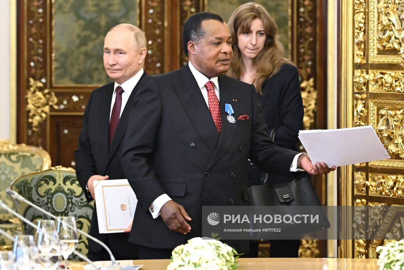 Президент Владимир Путин встретился с президентом Конго Дени Сассу-Нгессо