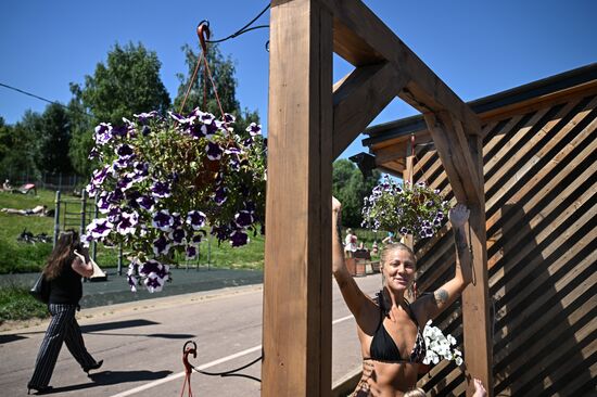 Жаркая погода в Москве