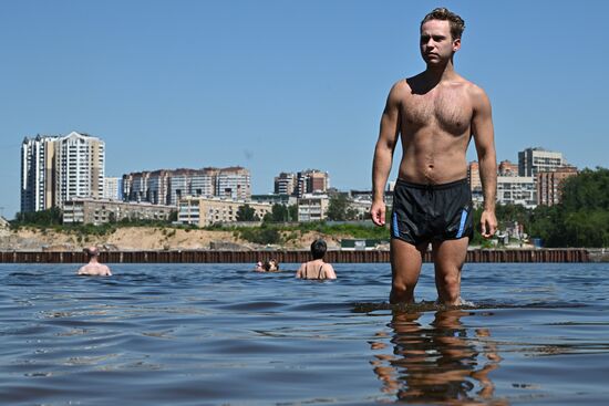 Жаркая погода в Москве