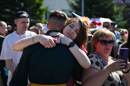 Выпуск офицеров в Новосибирском военном институте войск национальной гвардии РФ