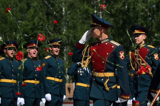 Выпуск офицеров в Новосибирском военном институте войск национальной гвардии РФ