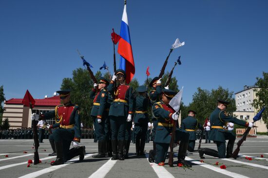 Выпуск офицеров в Новосибирском военном институте войск национальной гвардии РФ