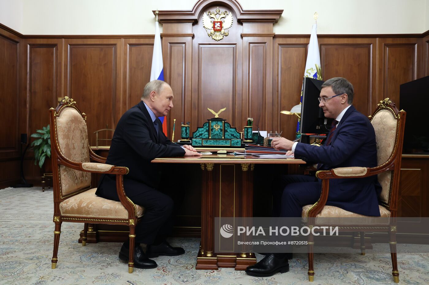 Президент Владимир Путин встретился с министром науки и высшего образования РФ Валерием Фальковым