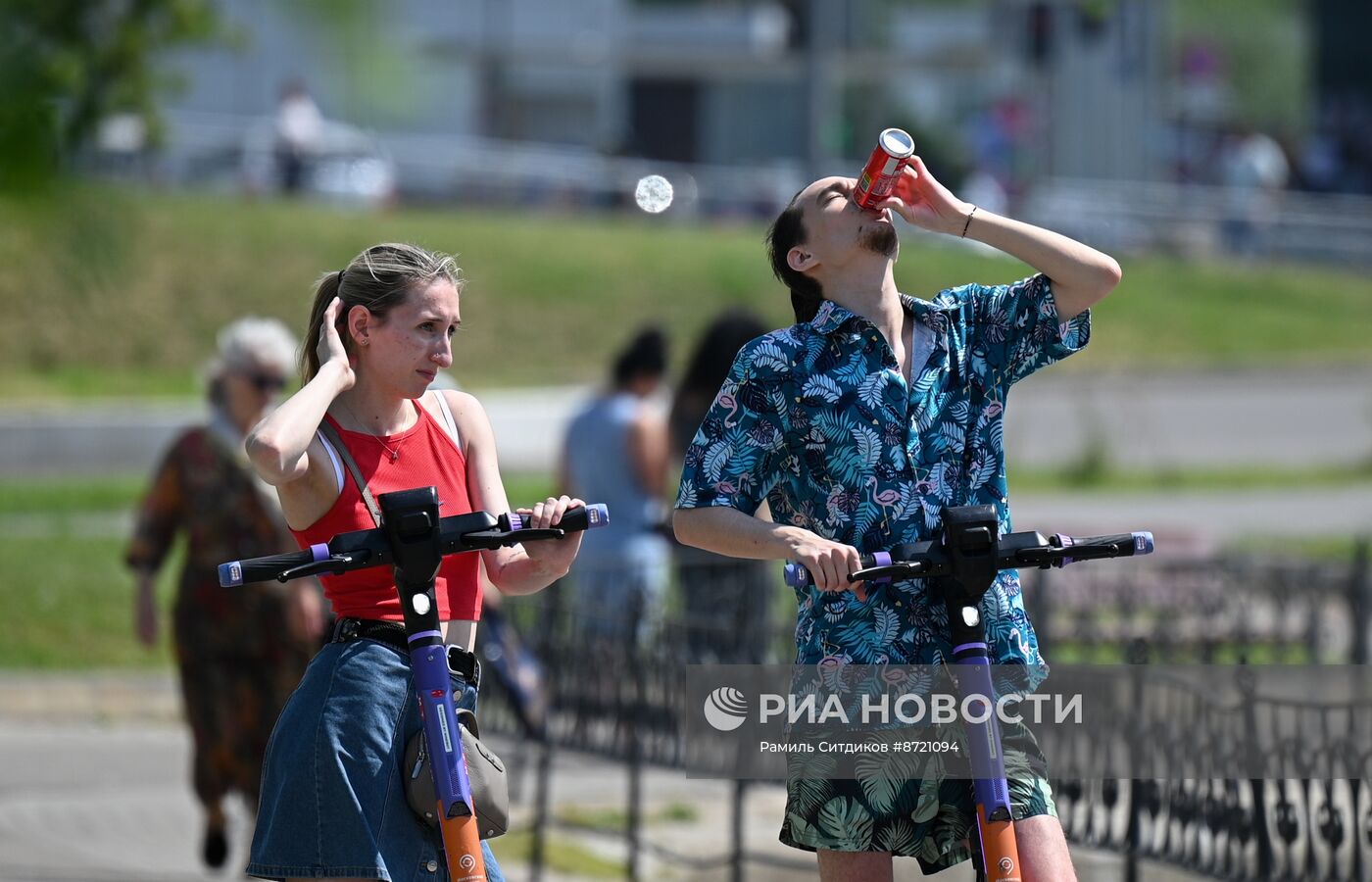 Жаркая погода в Москве