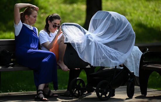 Жаркая погода в Москве