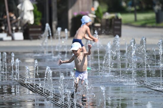 Жаркая погода в Москве