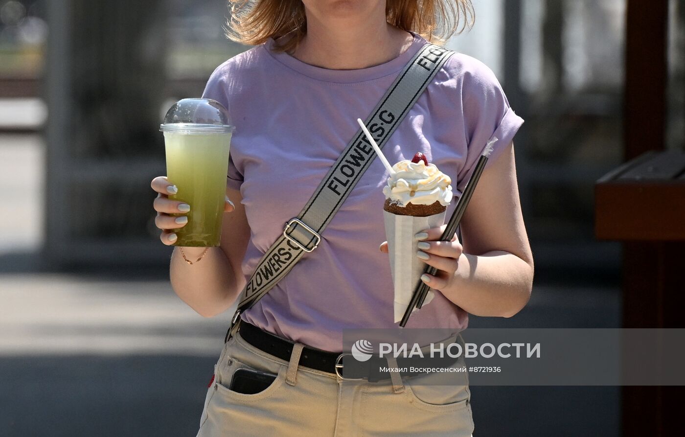 Жаркая погода в Москве