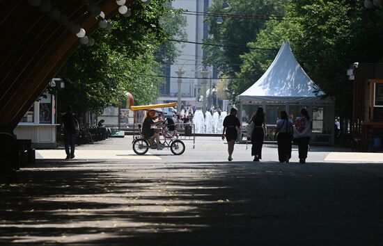 Жаркая погода в Москве