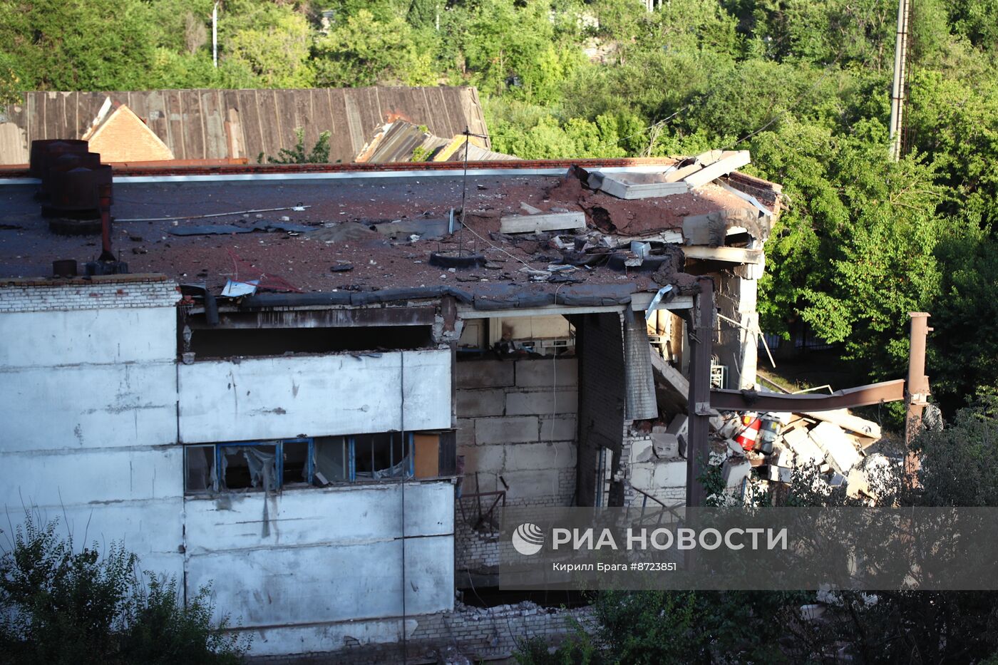 Обстановка после взрыва на насосной станции в Волгограде