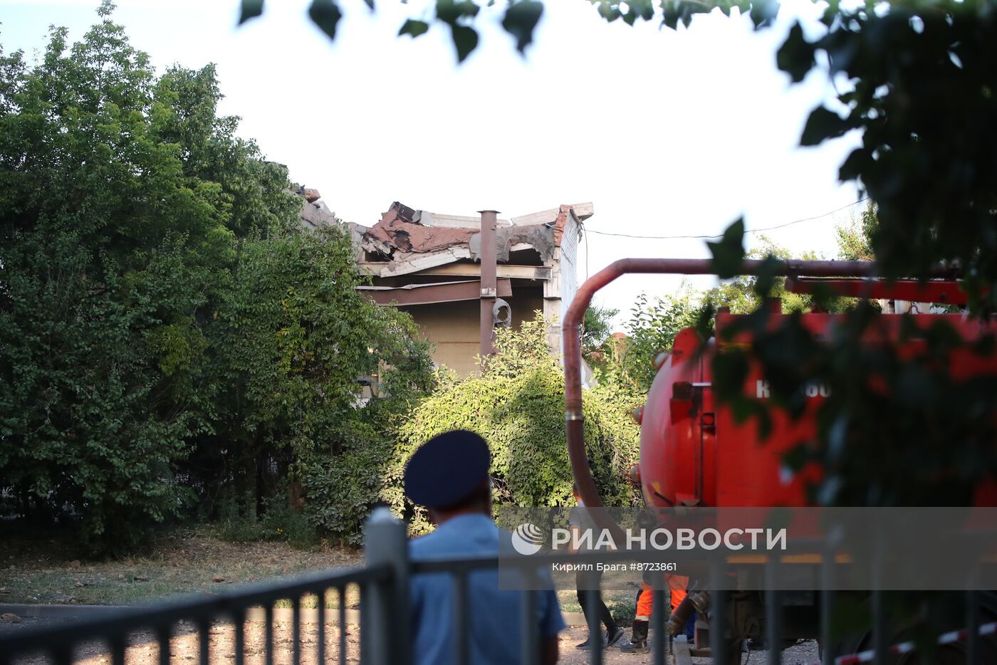 Обстановка после взрыва на насосной станции в Волгограде