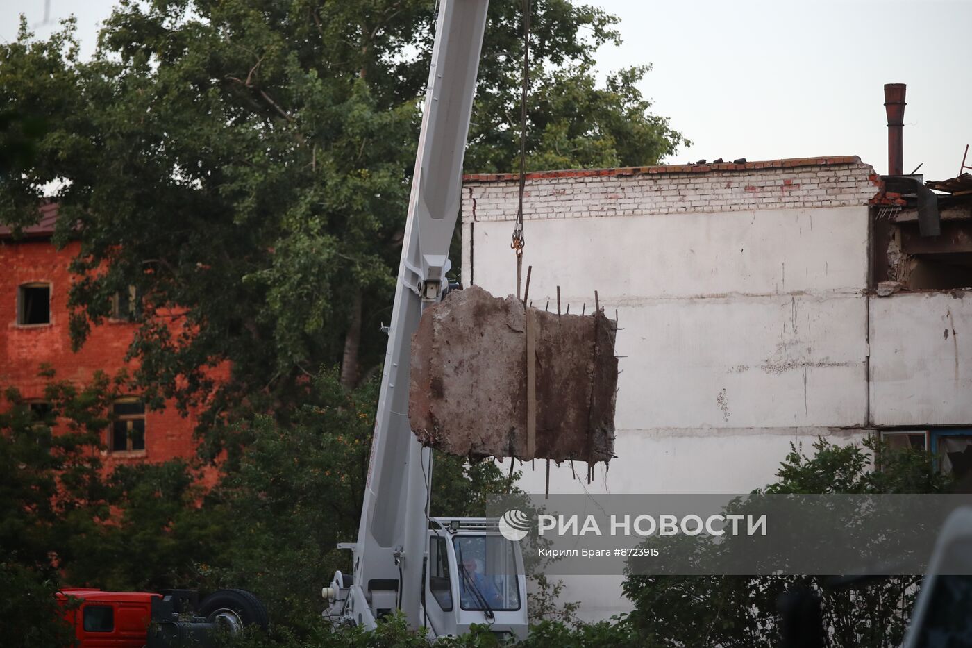 Обстановка после взрыва на насосной станции в Волгограде