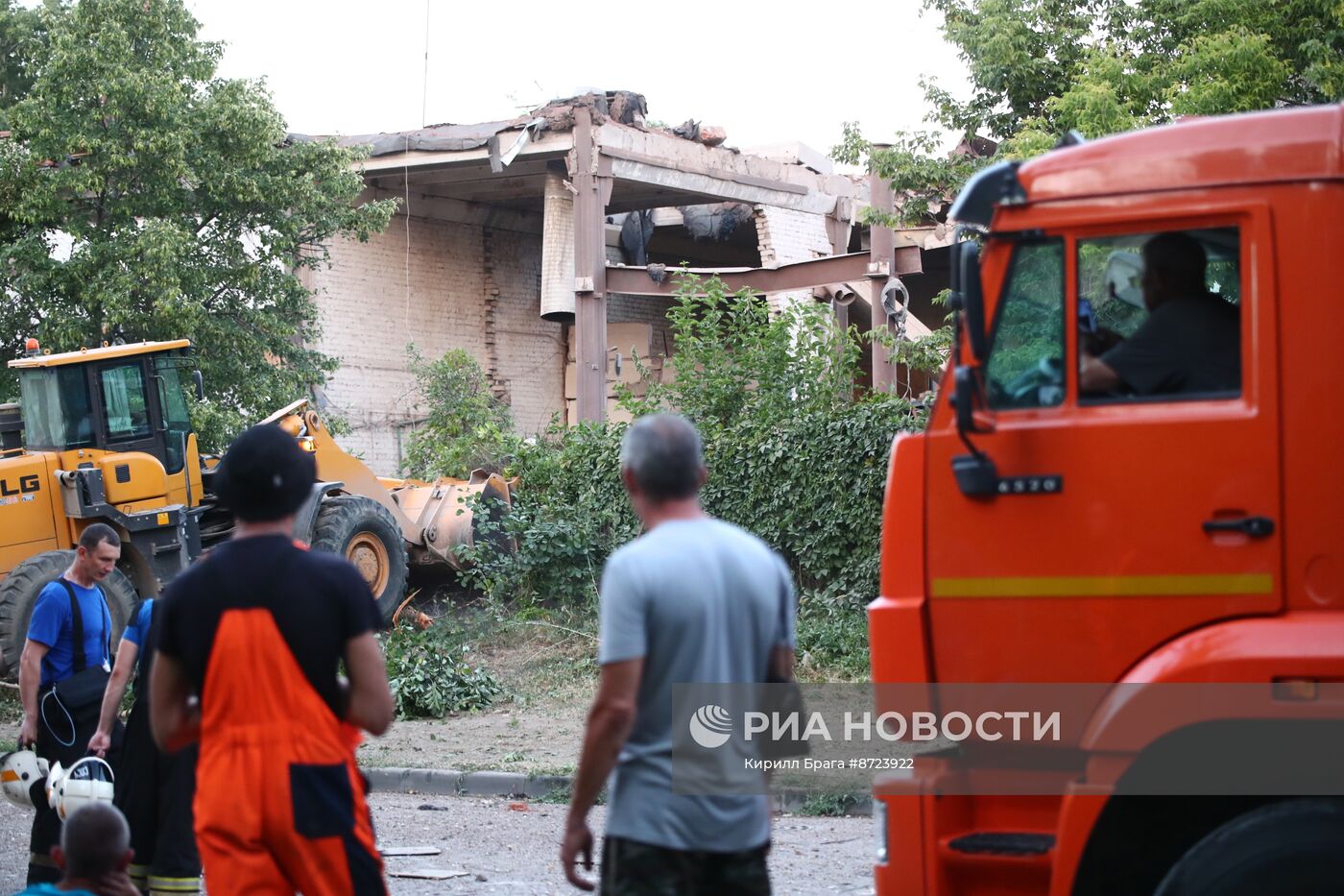 Обстановка после взрыва на насосной станции в Волгограде