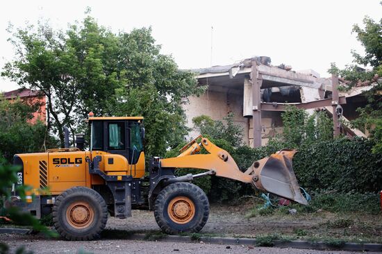 Обстановка после взрыва на насосной станции в Волгограде