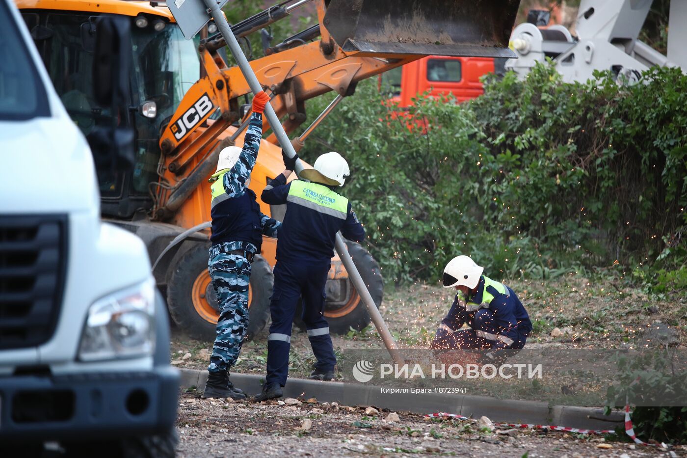 Обстановка после взрыва на насосной станции в Волгограде