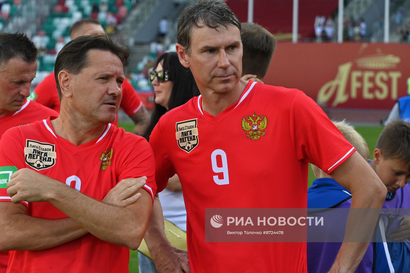 Ретро-матч между сборными легенд футбола России и Белоруссии