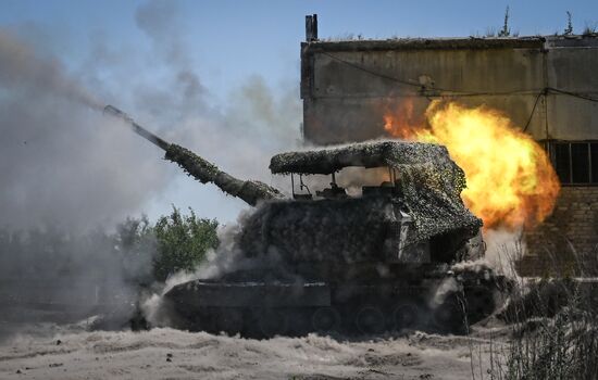 Боевая работа артиллеристов ЦВО на Авдеевском направлении