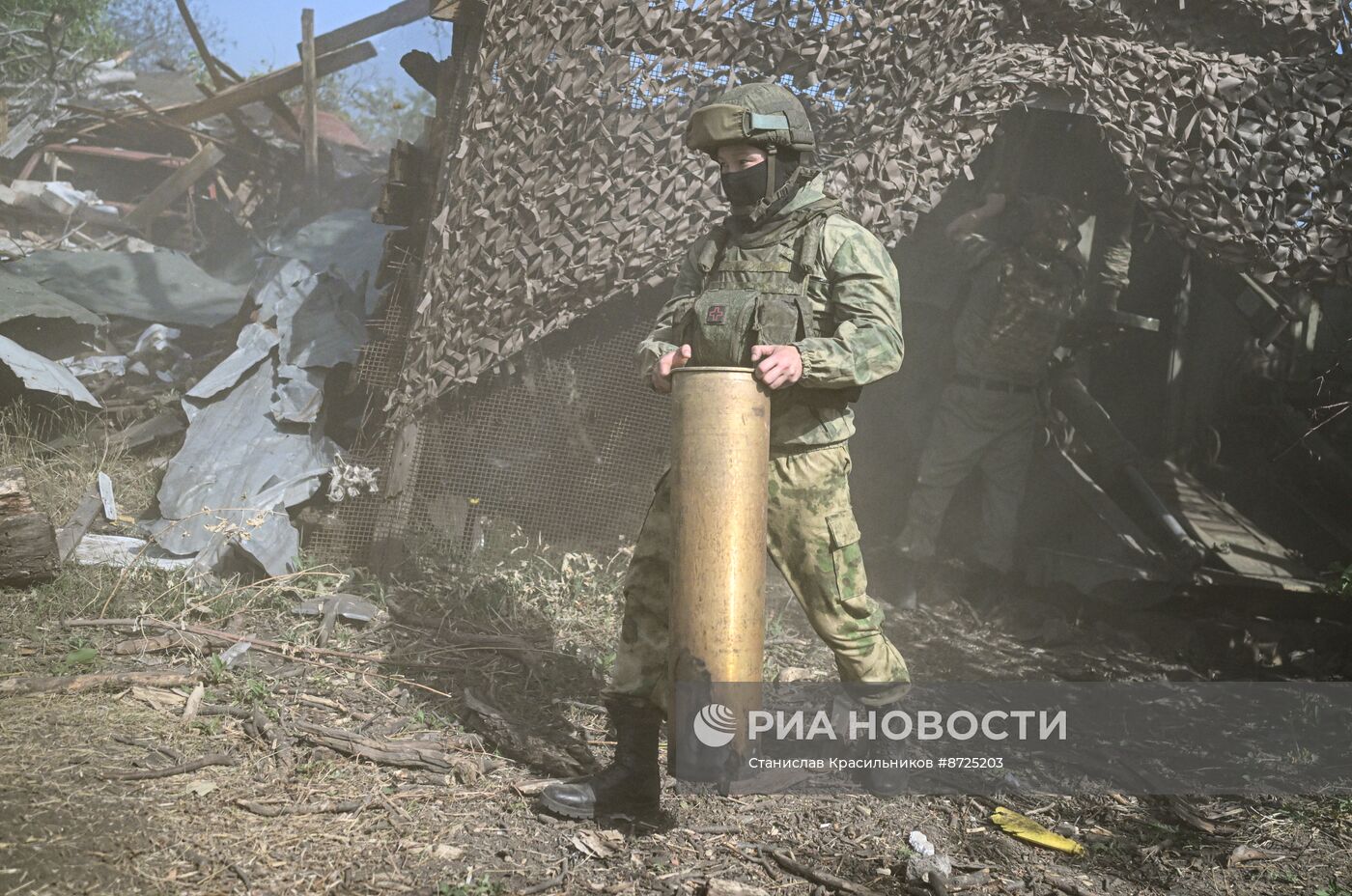 Боевая работа САУ "Гиацинт-С" ЦВО на Авдеевском направлении