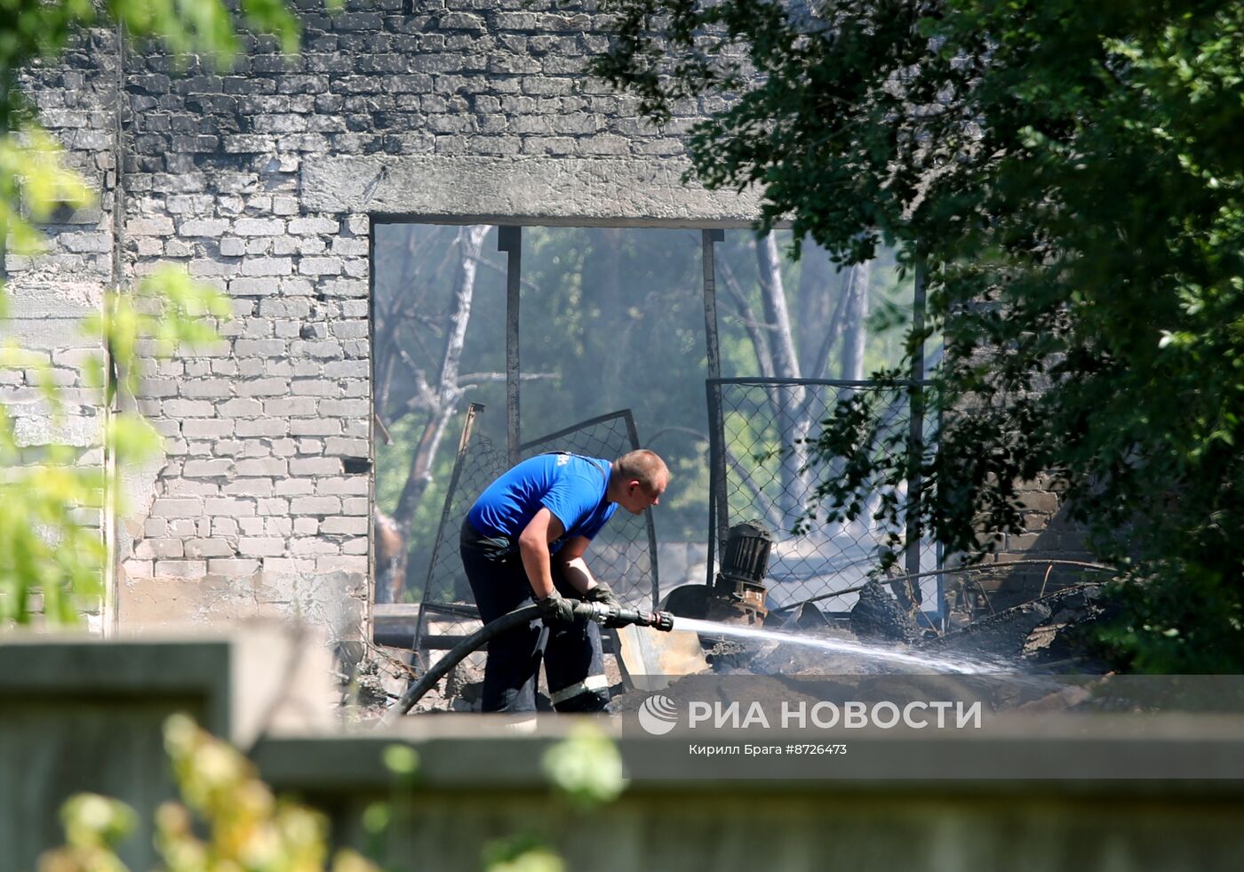 Пожар на складе в Волгограде