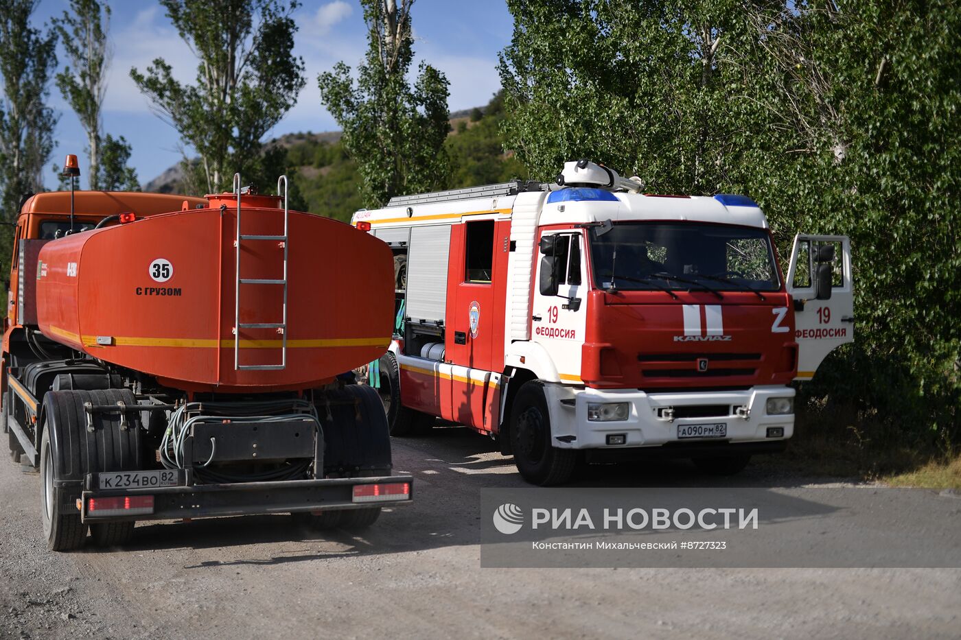 Лесной пожар в Крыму