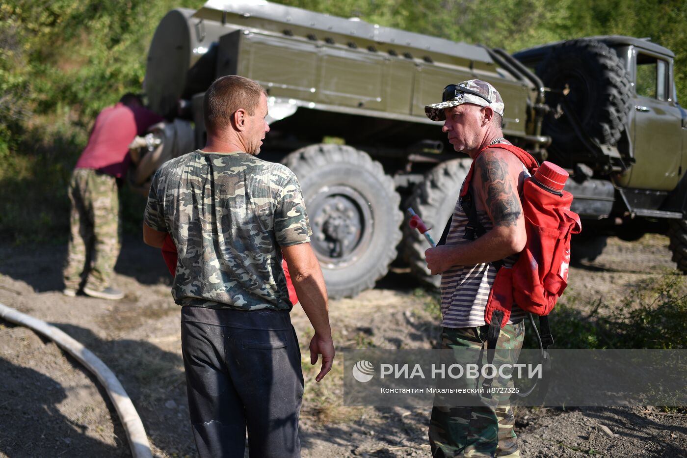 Лесной пожар в Крыму