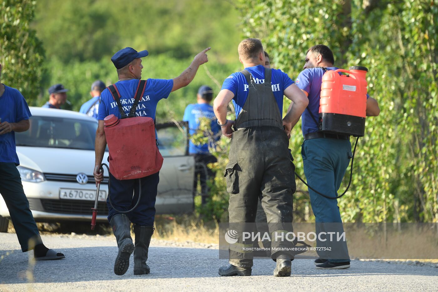 Лесной пожар в Крыму