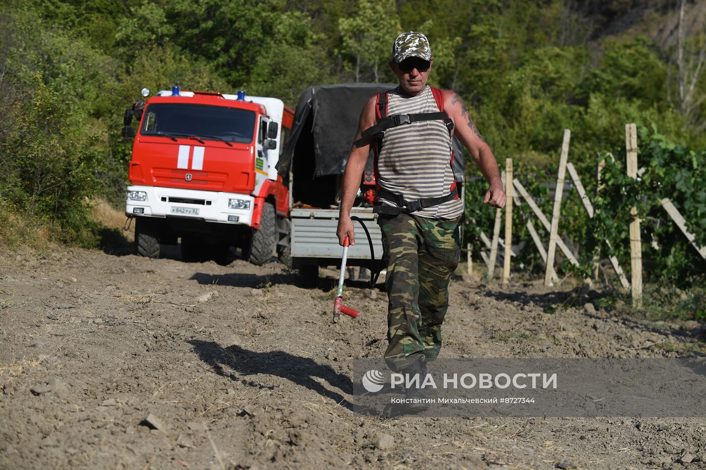 Лесной пожар в Крыму