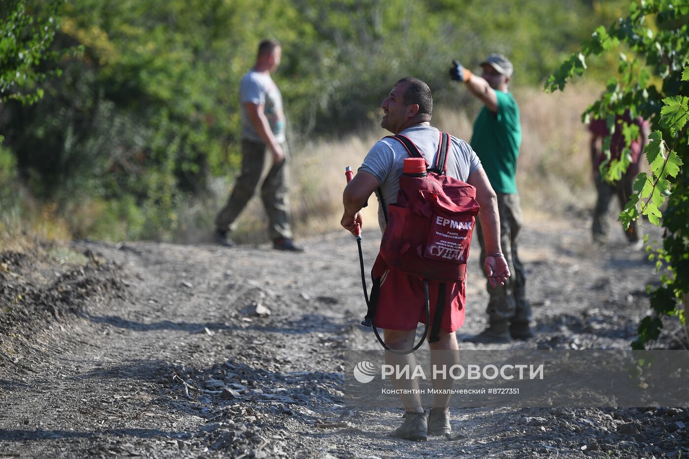 Лесной пожар в Крыму