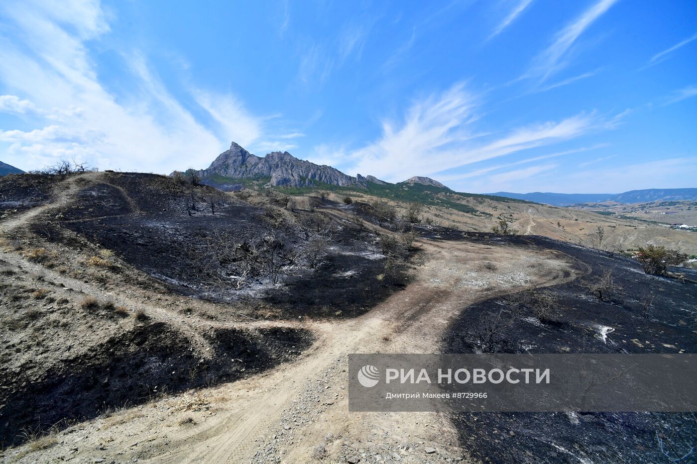 Природный пожар в Крыму