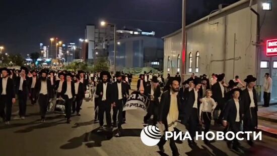 Протесты ультраортодоксальных евреев на востоке Тель-Авива 