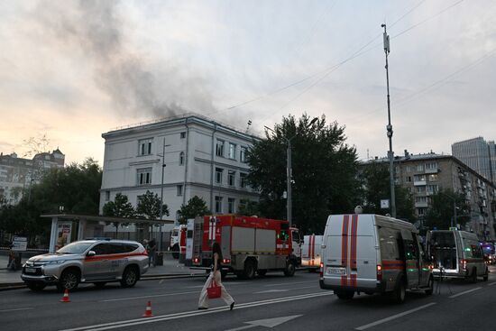 Пожар в Центре цифровизации образования в Москве