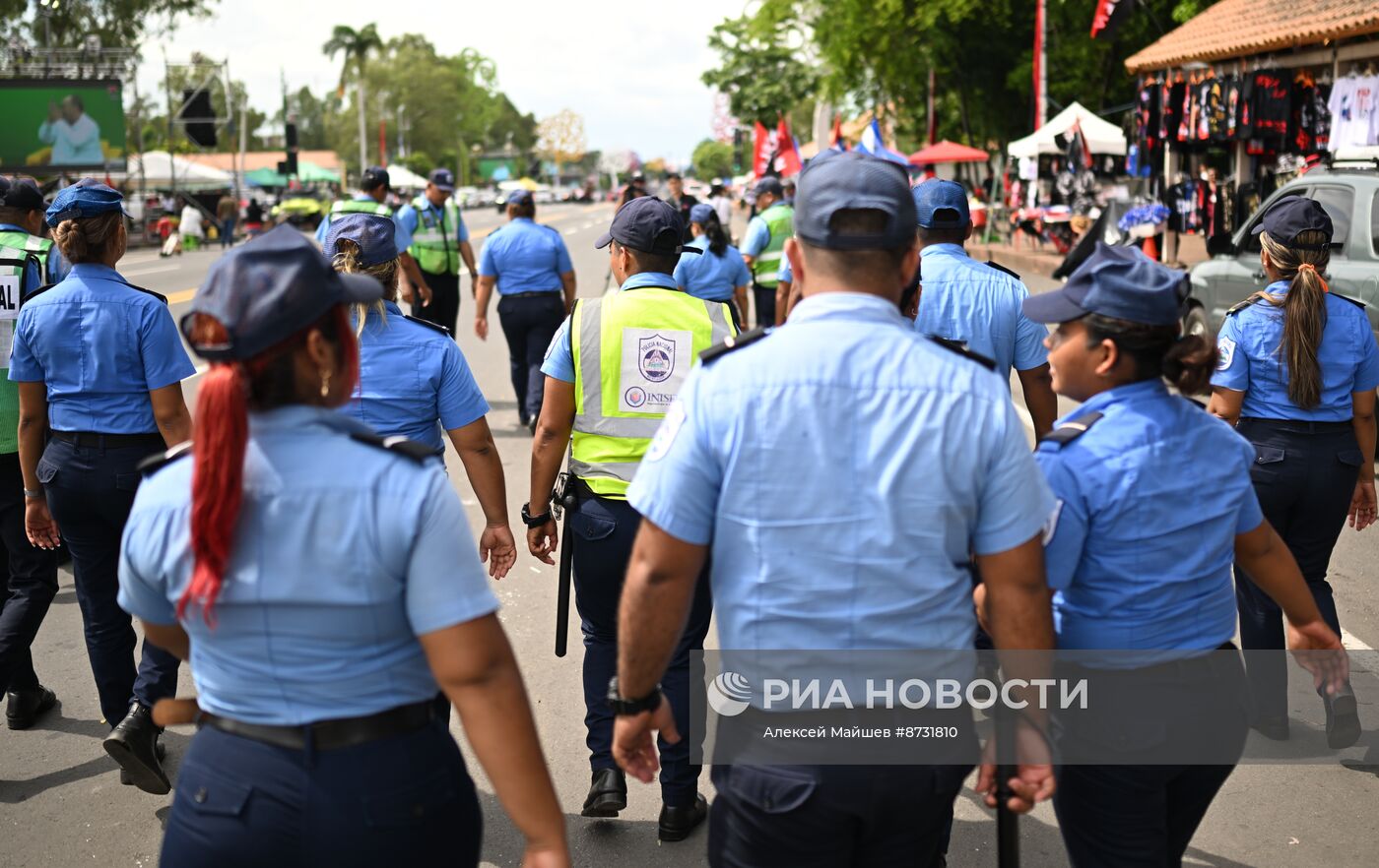 Празднование 45-летия Сандинистской революции в Никарагуа