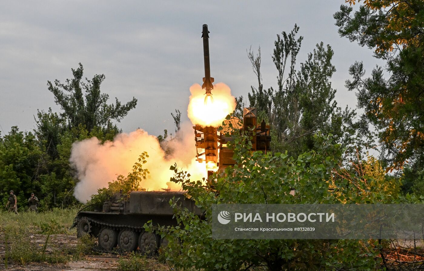 Боевая работа расчетов ЗРК "Стрела -10" ЦВО на Авдеевском направлении