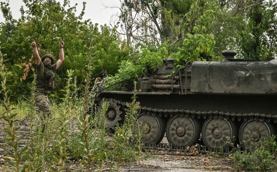 Боевая работа расчетов ЗРК "Стрела -10" ЦВО на Авдеевском направлении