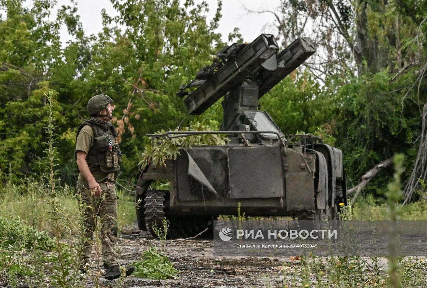 Боевая работа расчетов ЗРК "Стрела -10" ЦВО на Авдеевском направлении