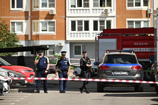 На севере Москвы взорвался внедорожник 