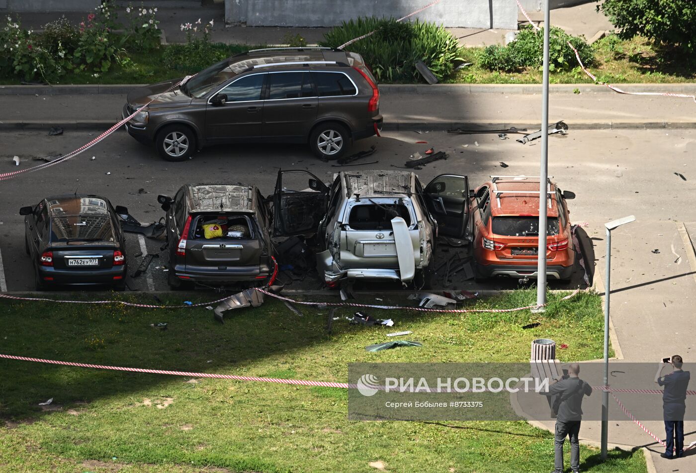 На севере Москвы взорвался внедорожник 