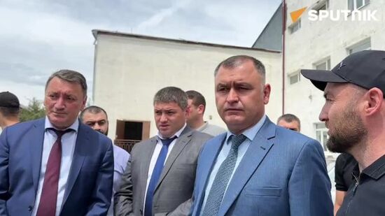 Гаглоев проинспектировал ход строительства нового корпуса цхинвальской школы №2