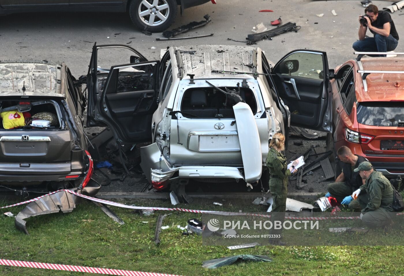 На севере Москвы взорвался внедорожник 