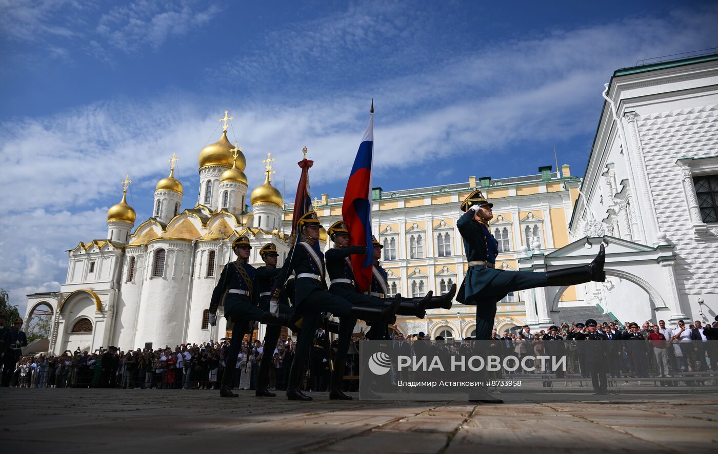 Церемония приведения к присяге новобранцев Президентского полка ФСО России
