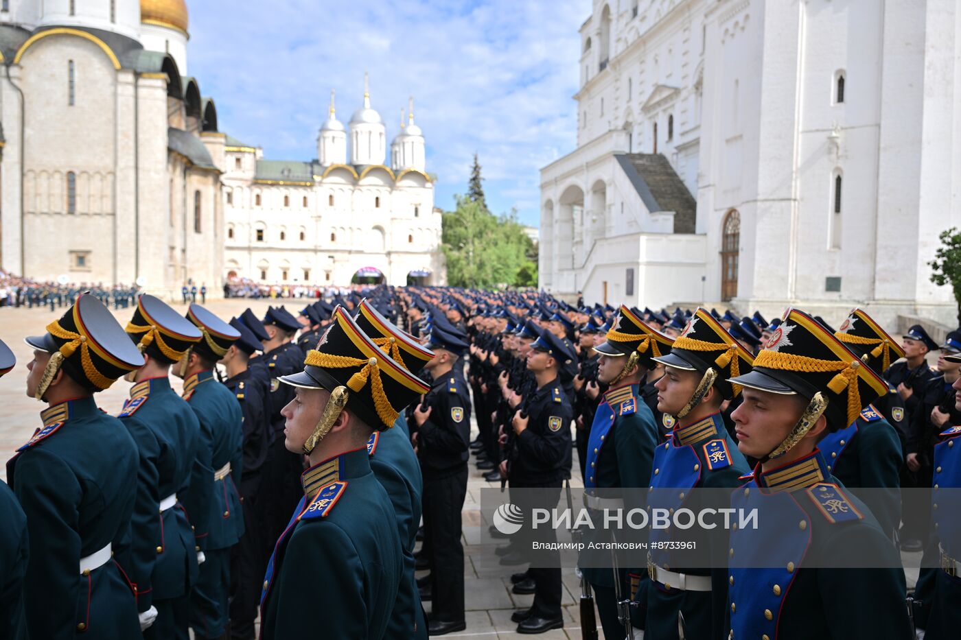 Церемония приведения к присяге новобранцев Президентского полка ФСО России
