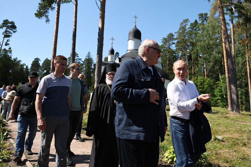 Президент РФ В. Путин и президент Белоруссии А. Лукашенко посетили Валаам