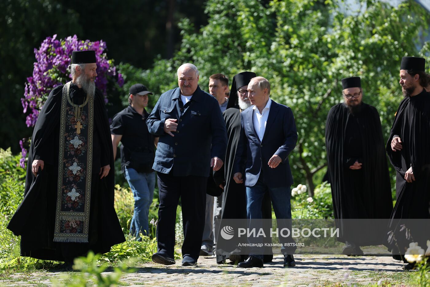 Президент РФ В. Путин и президент Белоруссии А. Лукашенко посетили Валаам