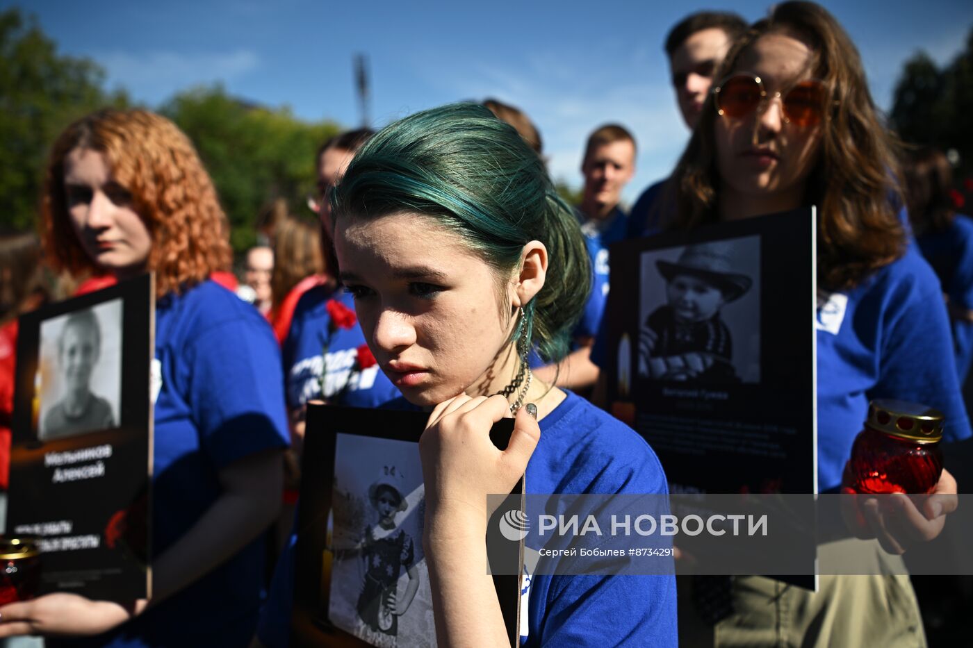 Акция в память о погибших детях Донбасса в Москве