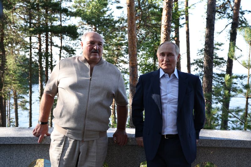 Президент РФ В. Путин и президент Белоруссии А. Лукашенко посетили Валаам. День второй