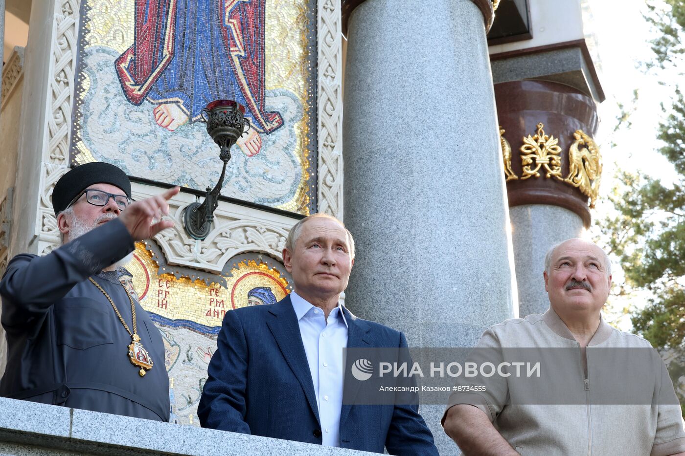 Президент РФ В. Путин и президент Белоруссии А. Лукашенко посетили Валаам. День второй