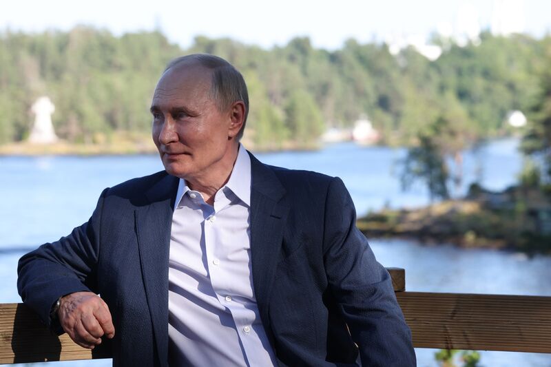 Президент РФ В. Путин и президент Белоруссии А. Лукашенко посетили Валаам. День второй
